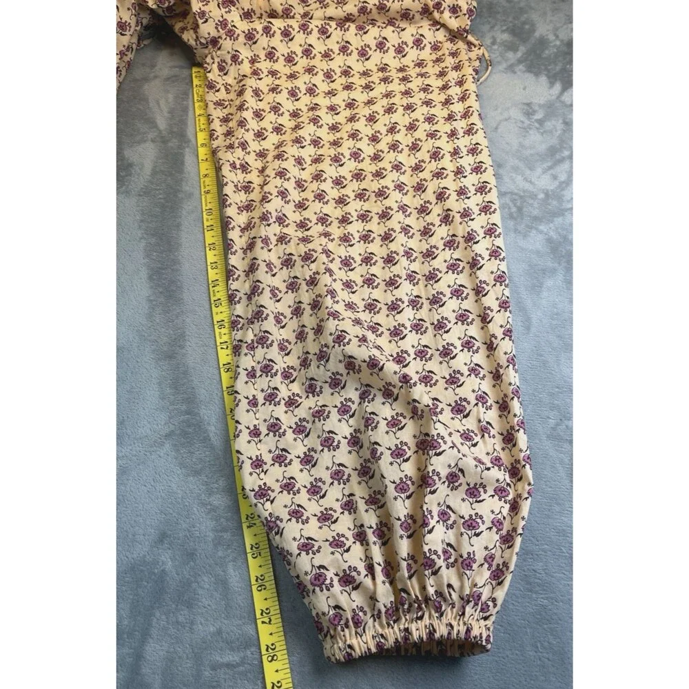 Tory Burch NEW spaghetti strap summer jumpsuit boho cottagecore tie belt Large